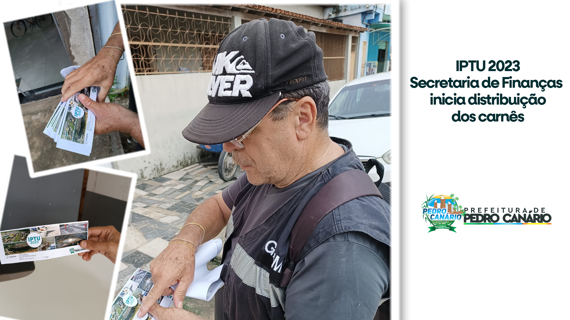 NOTÍCIA: IPTU 2023: Secretaria de Finanças inicia distribuição dos carnês do IPTU em Pedro Canário