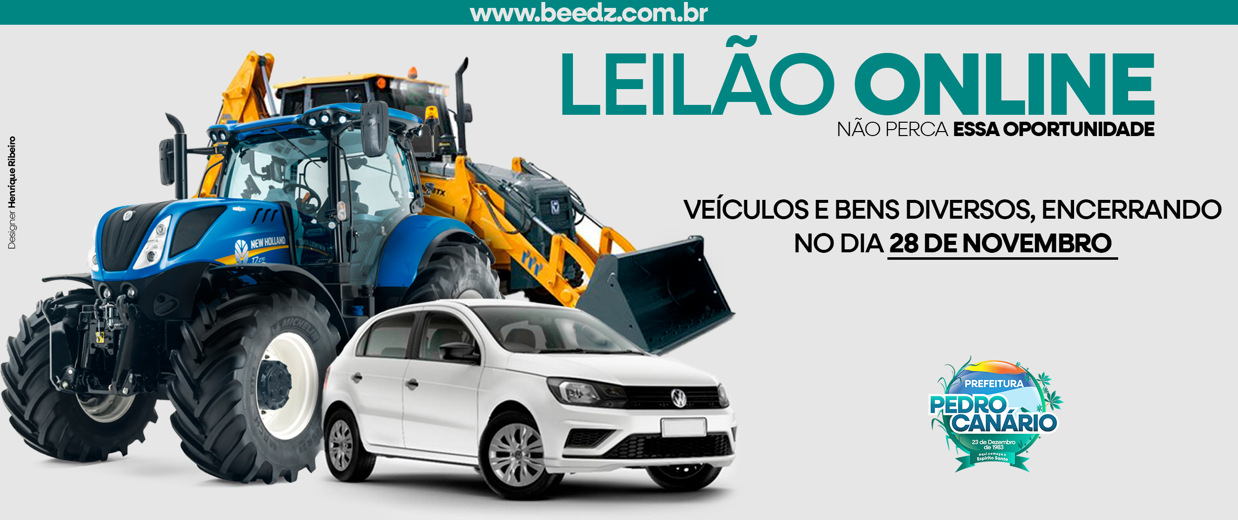 NOTÍCIA: Leilão Online da Prefeitura de Pedro Canário: Oportunidade Econômica até 28/11