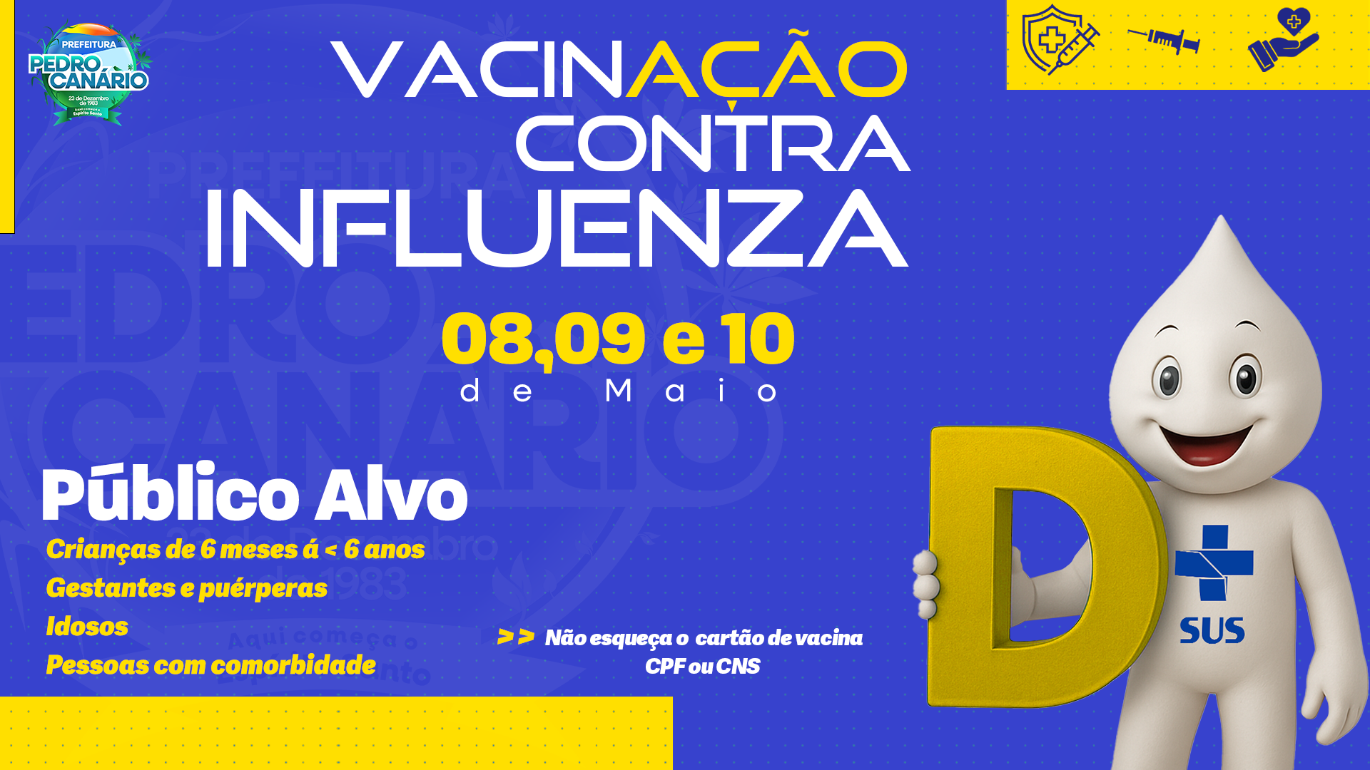 Pedro Canário realiza o Dia D de vacinação contra a Influenza